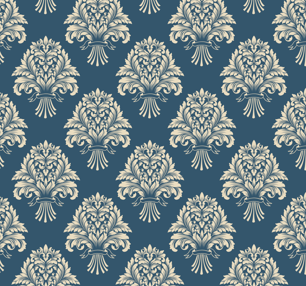 Vintage vinyl rug with baroque floral pattern - TenStickers