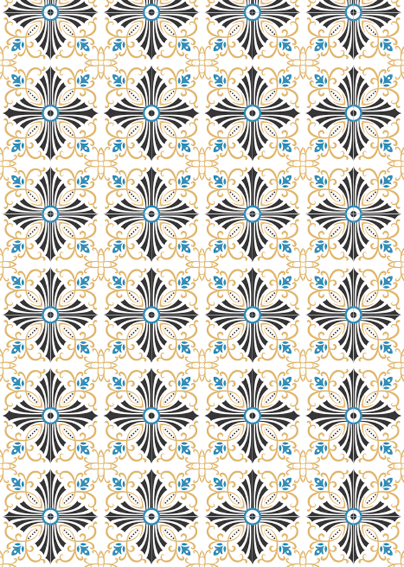 Vintage vinyl rug with retro spiral pattern - TenStickers