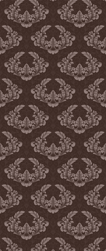 Vintage vinyl rug in seamless damask pattern - TenStickers