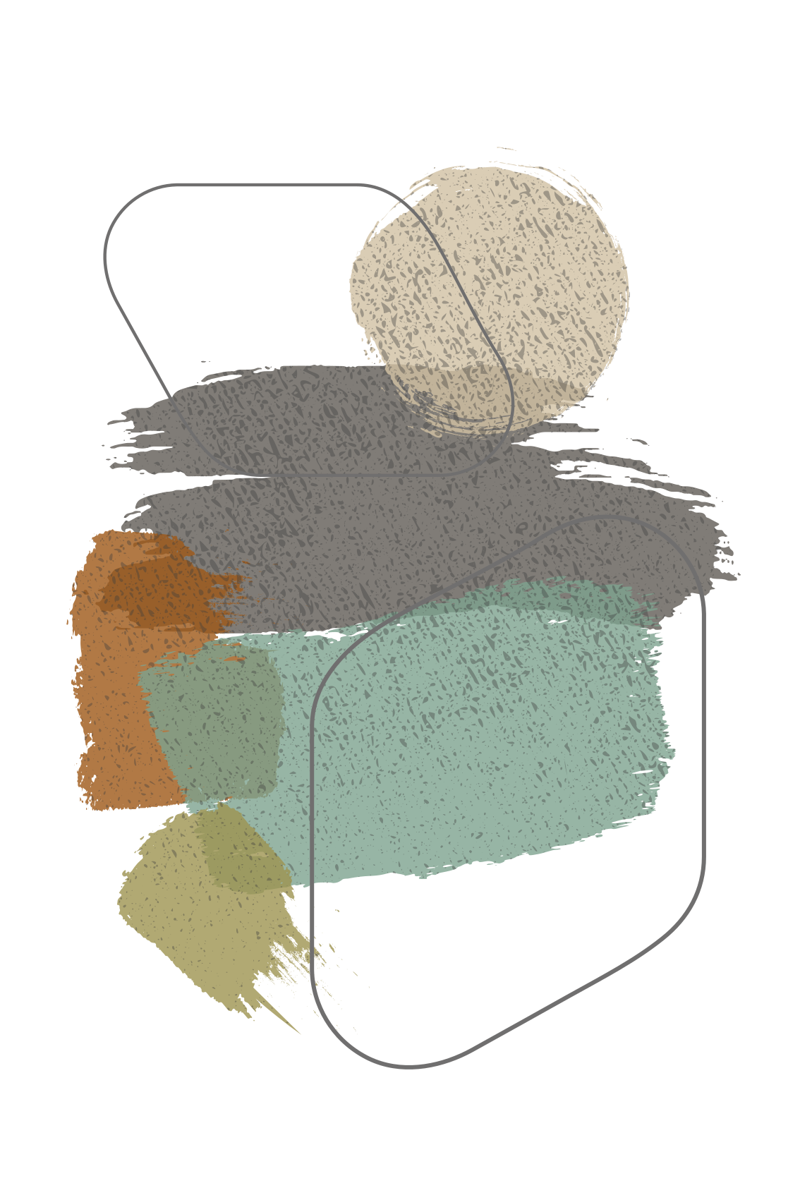 Modern vinyl rug with color splashes - TenStickers