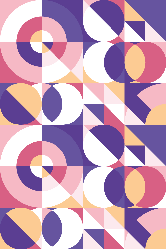 Modern vinyl rug with abstract geometric art - TenStickers