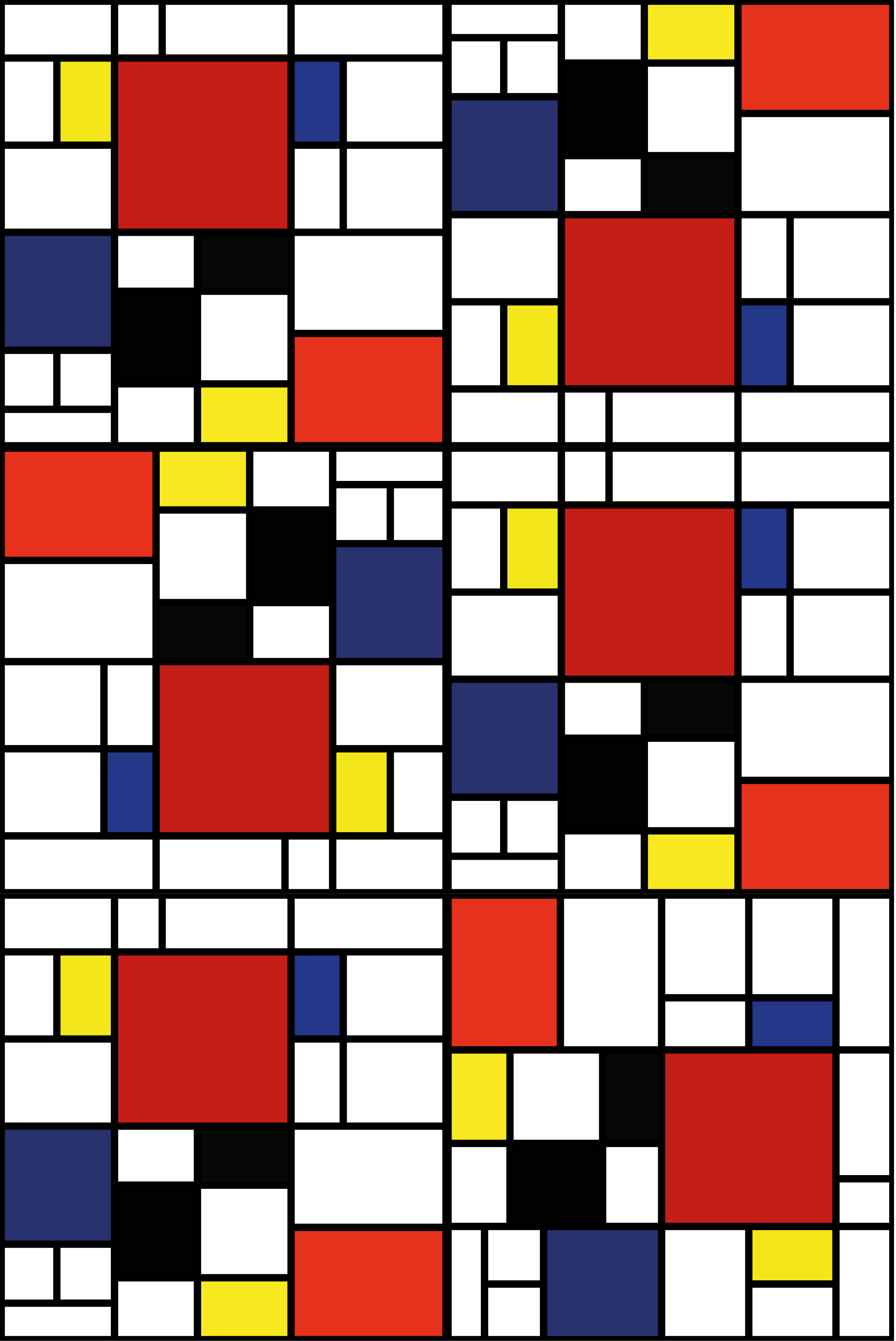 Modern vinyl rug in abstract color blocks - TenStickers
