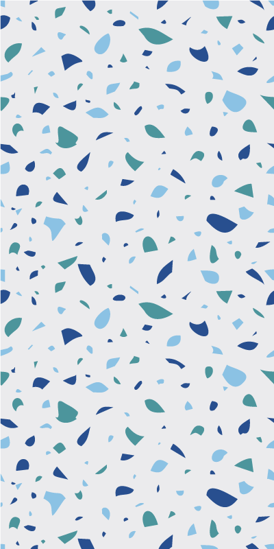 Textured vinyl rug in blue terrazzo design - TenStickers