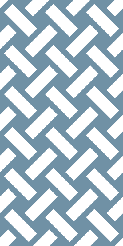Textured vinyl rug with geometric blue square pattern - TenStickers