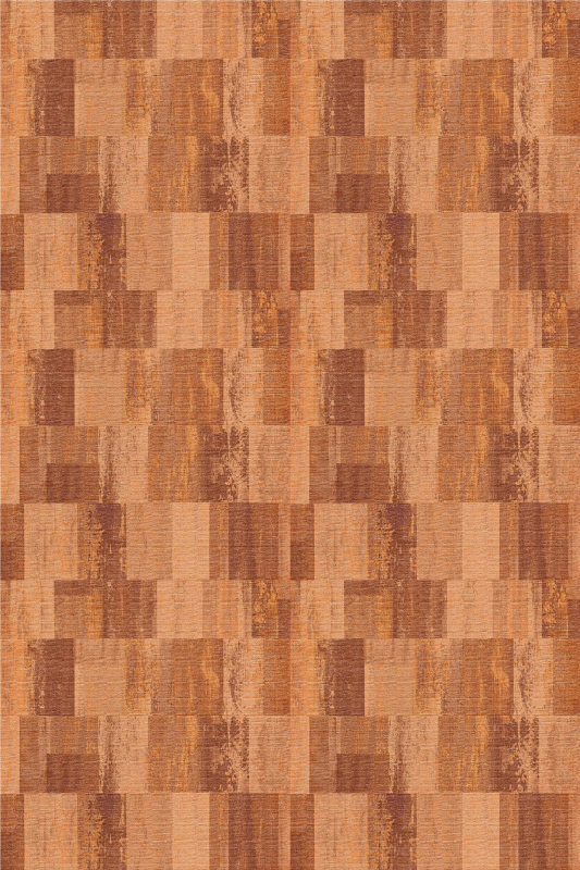 Textured vinyl rug with terracotta squares pattern - TenStickers