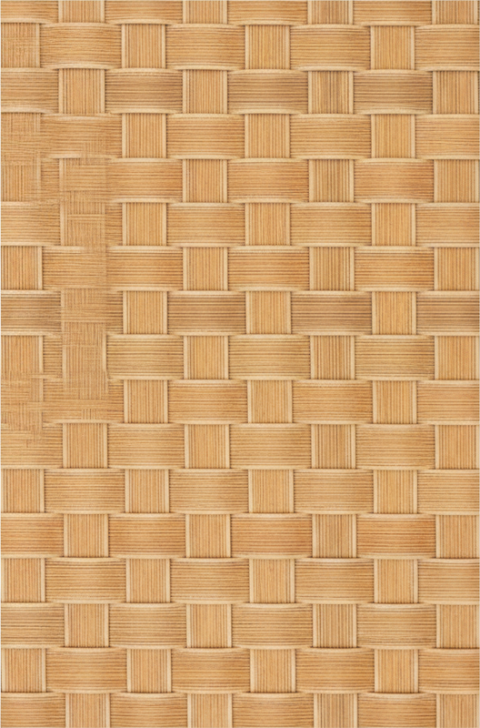 Textured vinyl rug natural wicker grid design - TenStickers