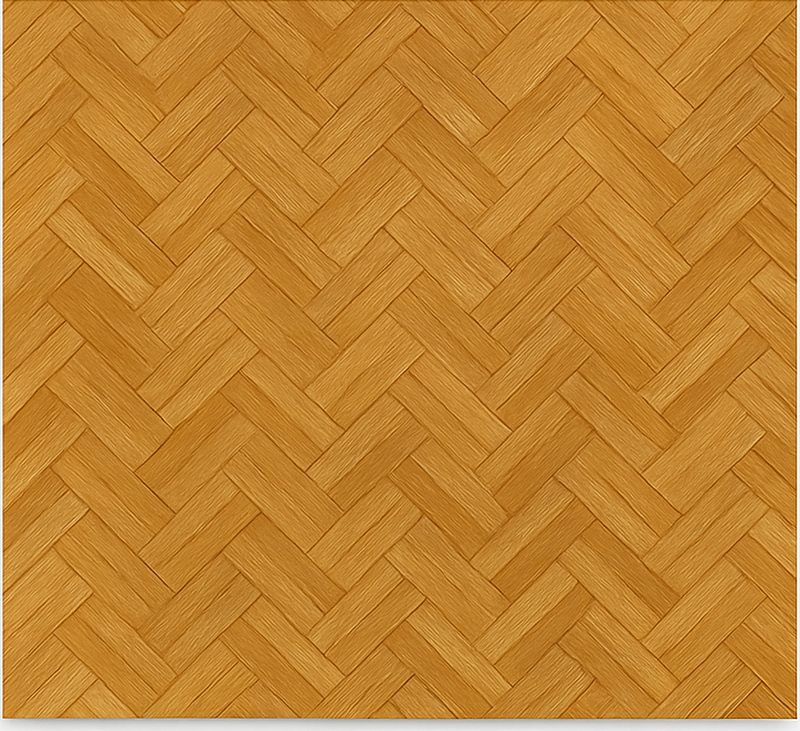 Textured vinyl rug interlocking oak parquet design - TenStickers