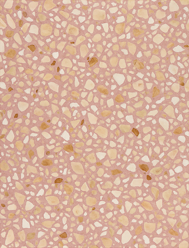 Textured vinyl rug rose earth terrazzo - TenStickers