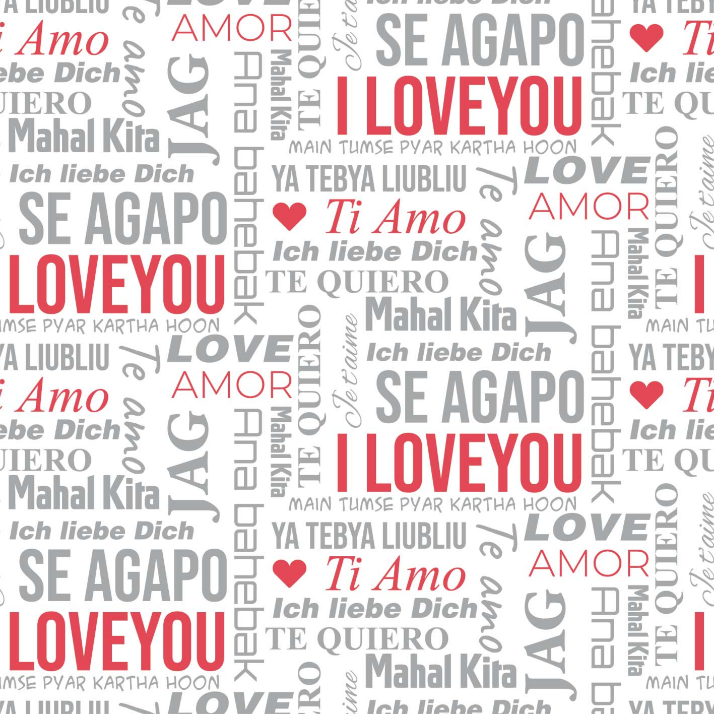 Custom vinyl rug i love you in different languages - TenStickers