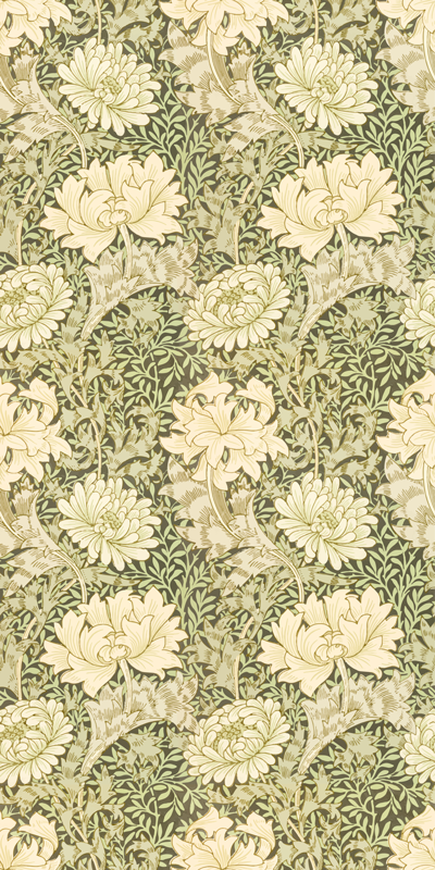 Vintage vinyl rug in modern style chrysanthemum - TenStickers