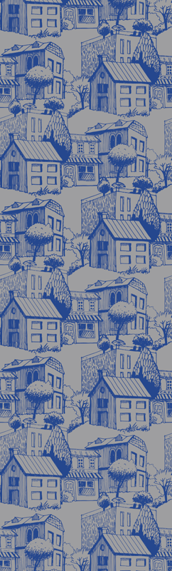 Vintage vinyl rug inspired by vintage facades - TenStickers