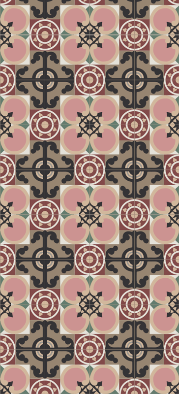 Vintage vinyl rug toledo tiles design - TenStickers