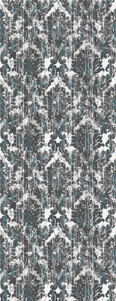 Vintage vinyl rug in subtle grey patterns - TenStickers