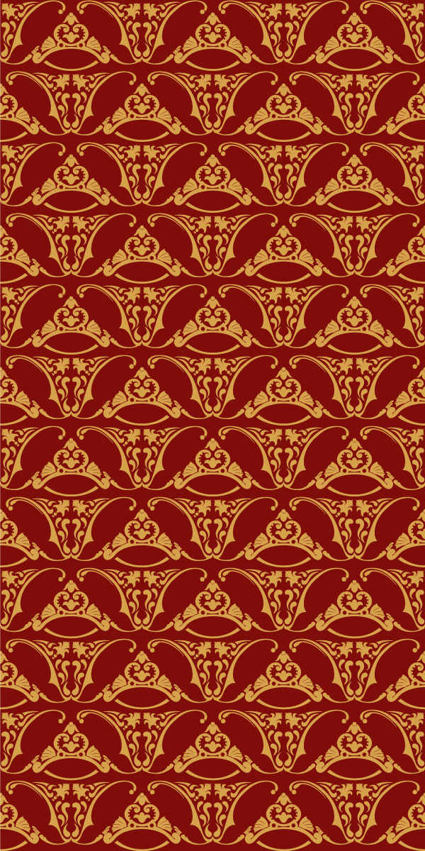 Vintage vinyl rug in pugin style - TenStickers