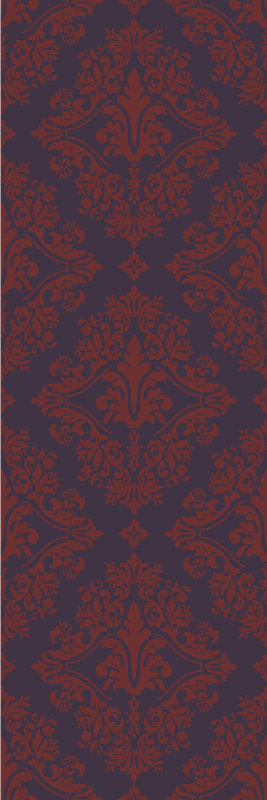 Vintage vinyl rug in red and purple design - TenStickers