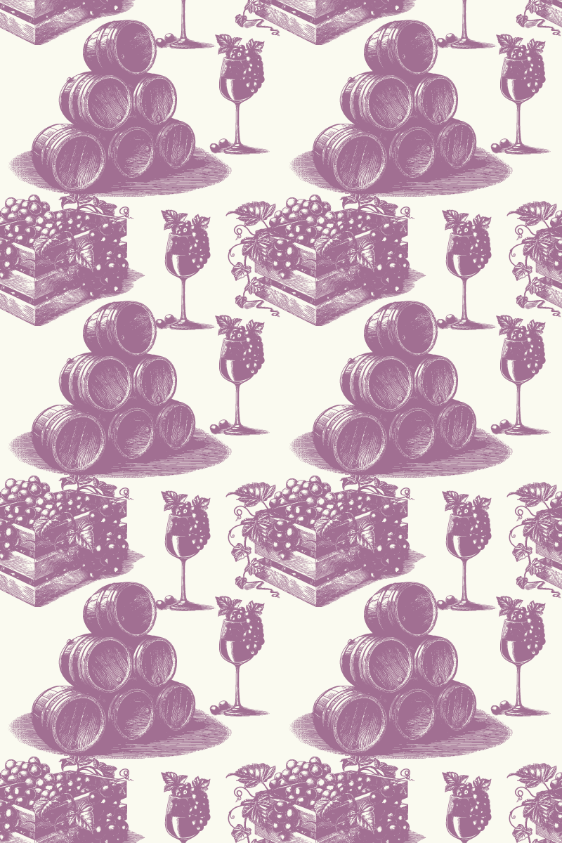 Vintage vinyl rug with violet french vintage pattern - TenStickers