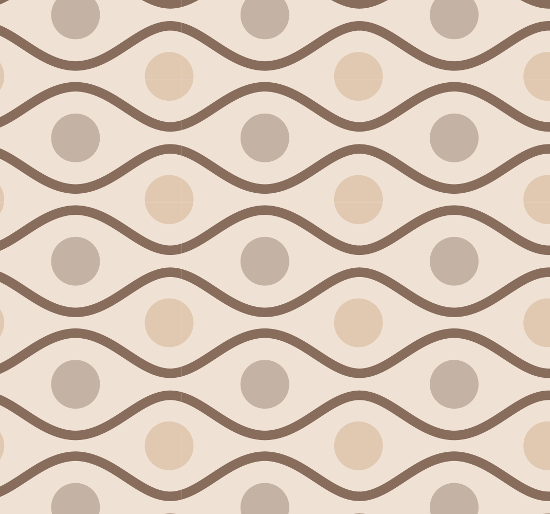 Vintage vinyl rug beige 70s style - TenStickers