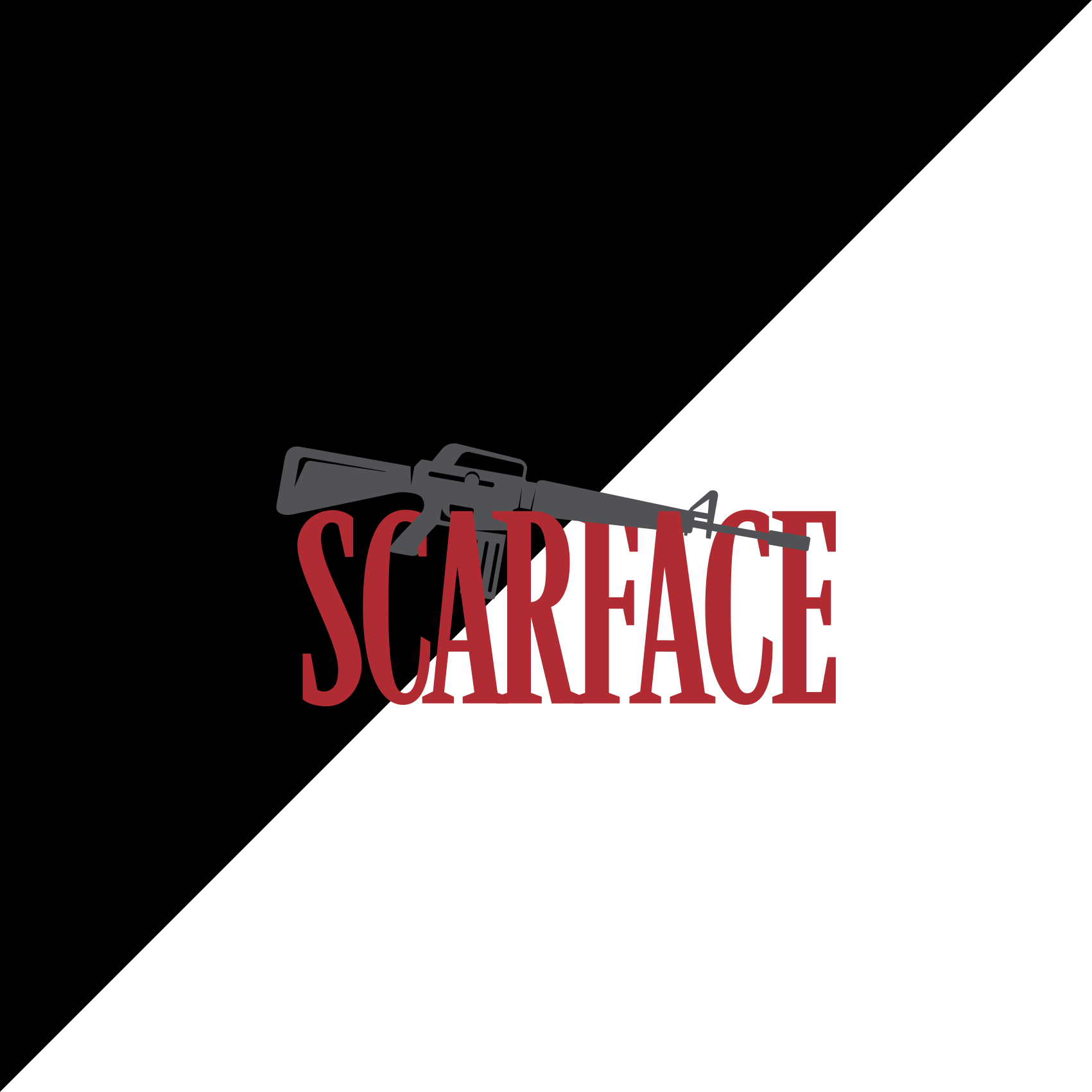 Custom vinyl rug featuring scarface movie image - TenStickers