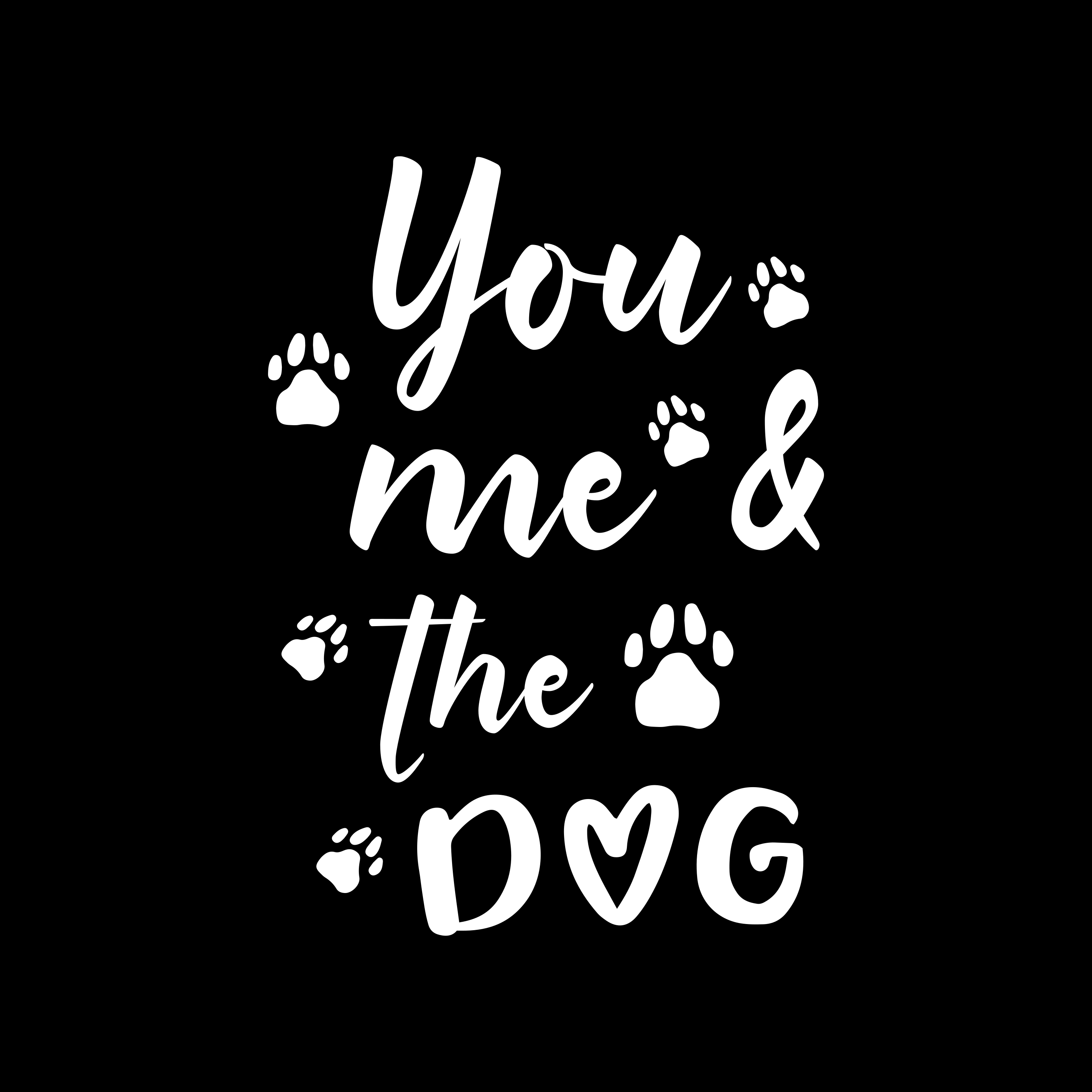 Custom vinyl rug you me and the dog - TenStickers