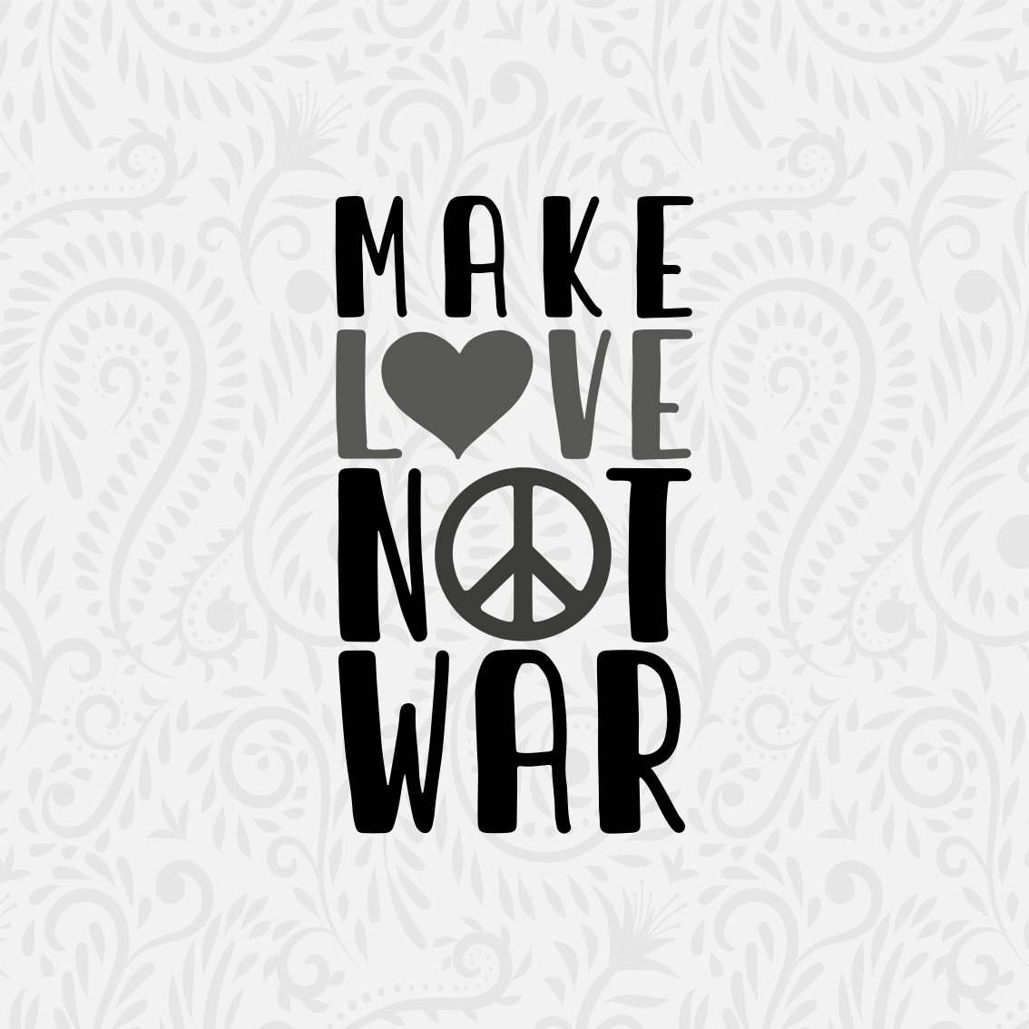 Custom vinyl rug make love not war - TenStickers