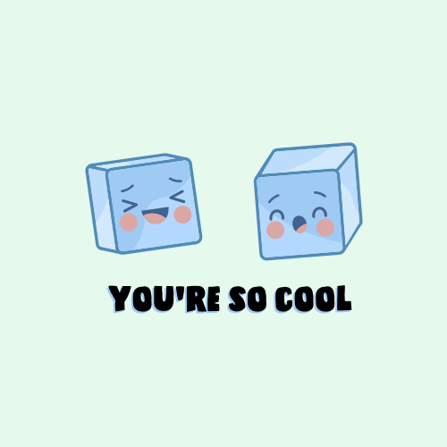 Custom vinyl rug you're so cool ice cubes - TenStickers