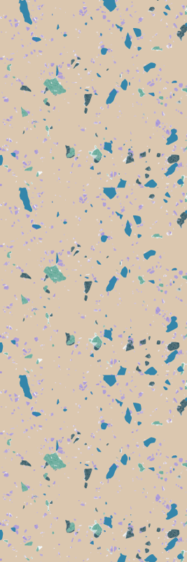 Textured vinyl rug in vibrant terrazzo design - TenStickers