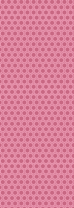Textured vinyl rug in pink geometric hexagon pattern - TenStickers