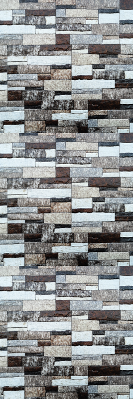 Textured vinyl rug in elegant gray stone look - TenStickers