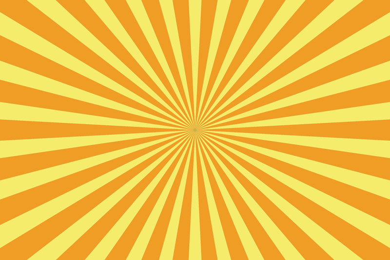 Geometric vinyl rug abstract sunset in orange tones - TenStickers