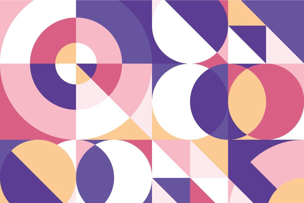 Geometric vinyl rug abstract figures art - TenStickers