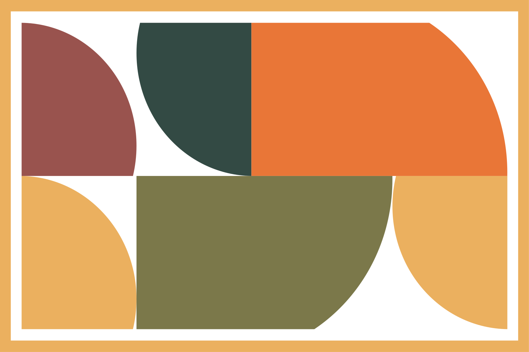 Geometric vinyl rug in abstract geometric design - TenStickers