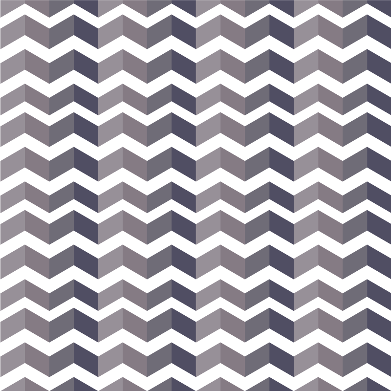 Geometric vinyl rug with black and white zigzag pattern - TenStickers