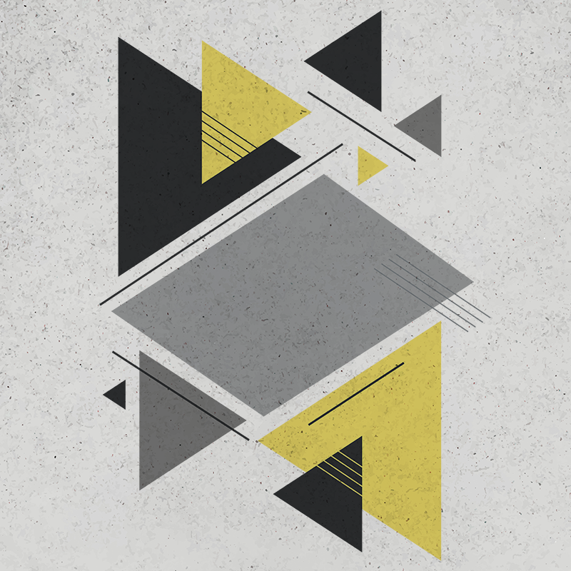 Geometric vinyl rug in nordic triangle design - TenStickers