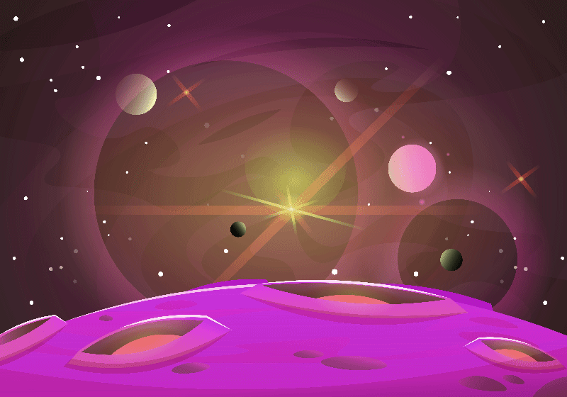 Kids vinyl rug with futuristic space design - TenStickers
