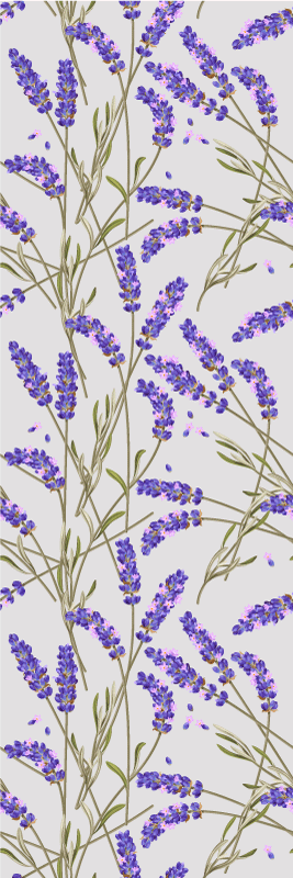 Living room vinyl rug in provencal lavender design - TenStickers