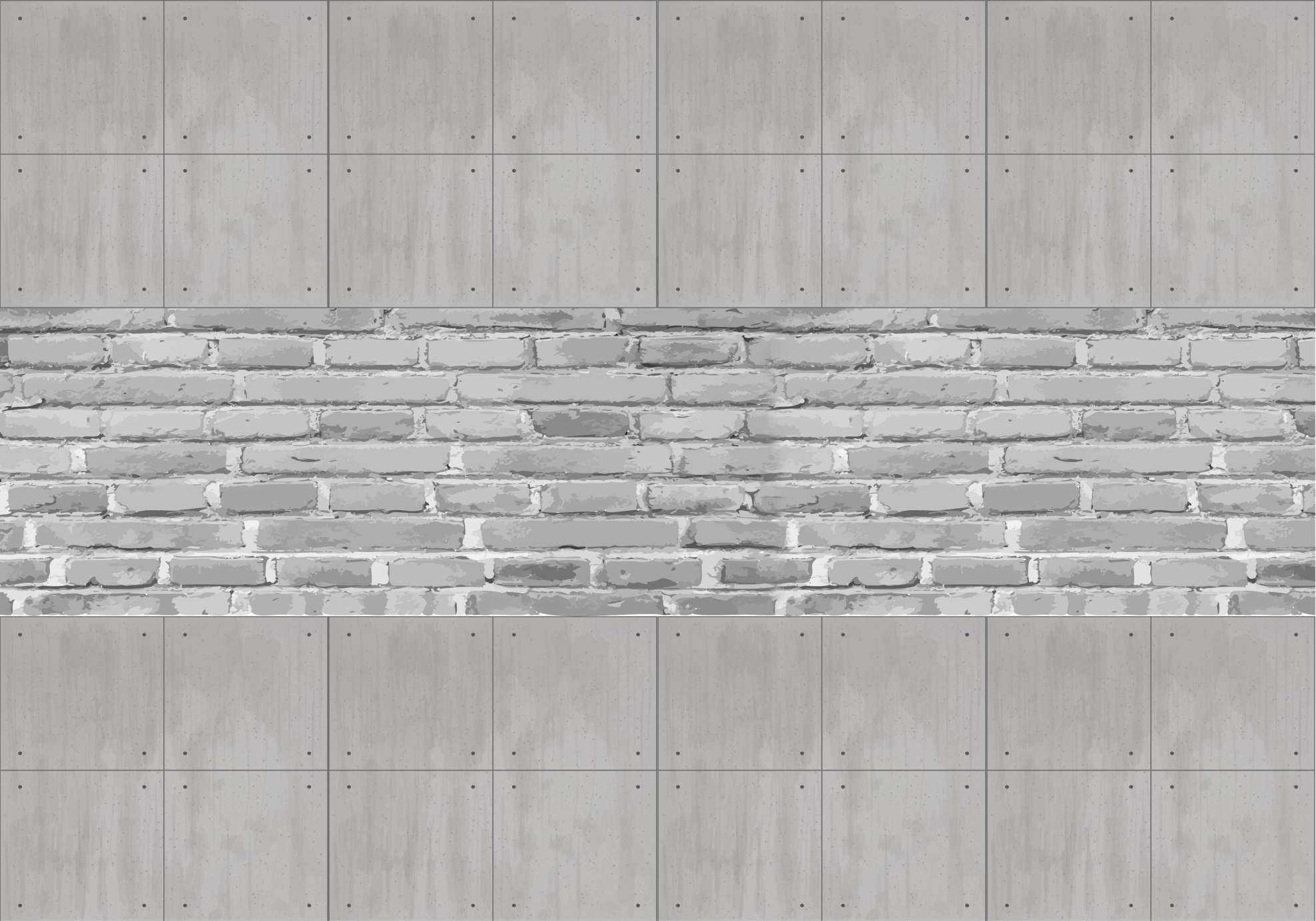 Gray vinyl rug with concrete-style panels - TenStickers