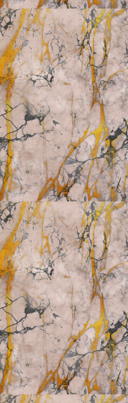 Hallway vinyl rug in warm gold marble - TenStickers
