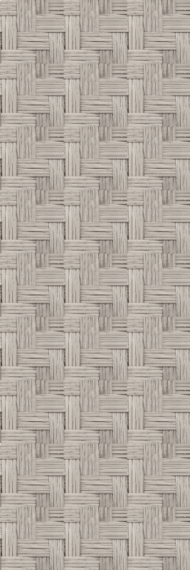 Gray handmade wicker effect hallway vinyl rug - TenStickers
