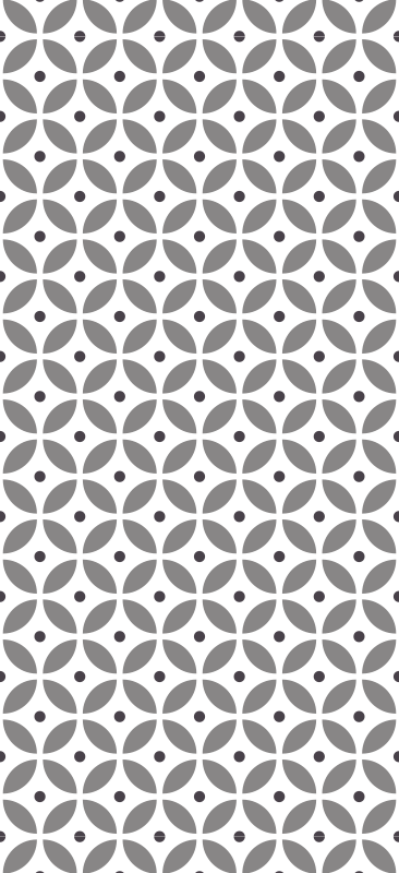 Hallway vinyl rug nordic style seamless circles - TenStickers