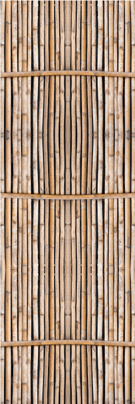 Hallway vinyl rug handcrafted to look like bamboo canes - TenStickers