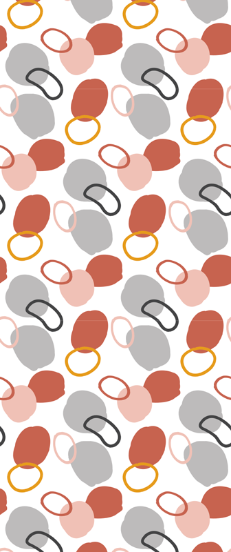 Hallway vinyl rug in vibrant geometric dots - TenStickers