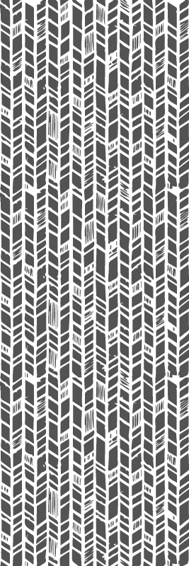 Hallway vinyl rug black and white tribal design - TenStickers