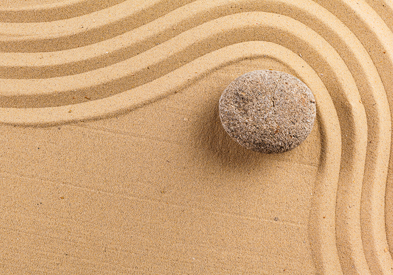 Beige vinyl rug textured zen sphere - TenStickers