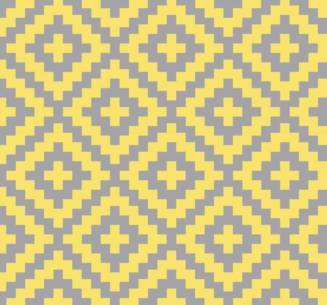 Yellow vinyl rug with grey and yellow triangles - TenStickers