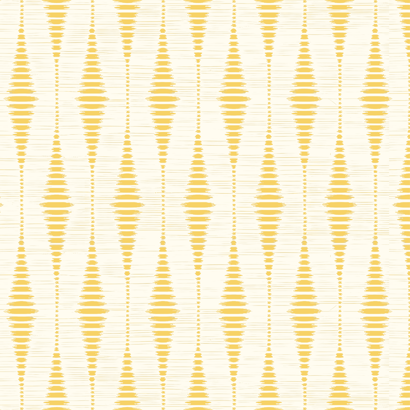 Yellow vinyl rug in vibrant rabaul ikat style - TenStickers