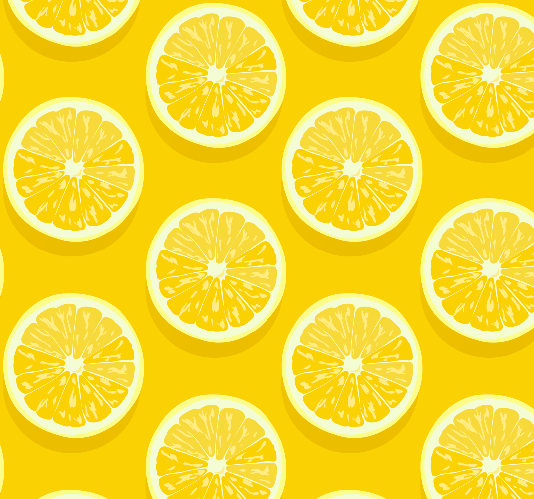 Sliced lemons yellow vinyl rug - TenStickers
