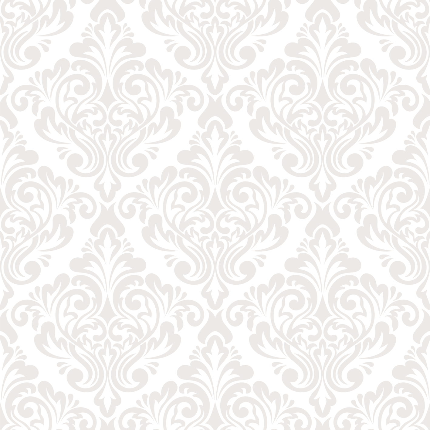 White vinyl rug with white damask pattern - TenStickers