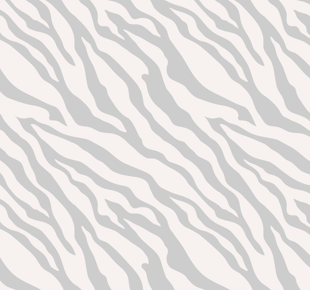 White vinyl rug with light gray zebra pattern - TenStickers