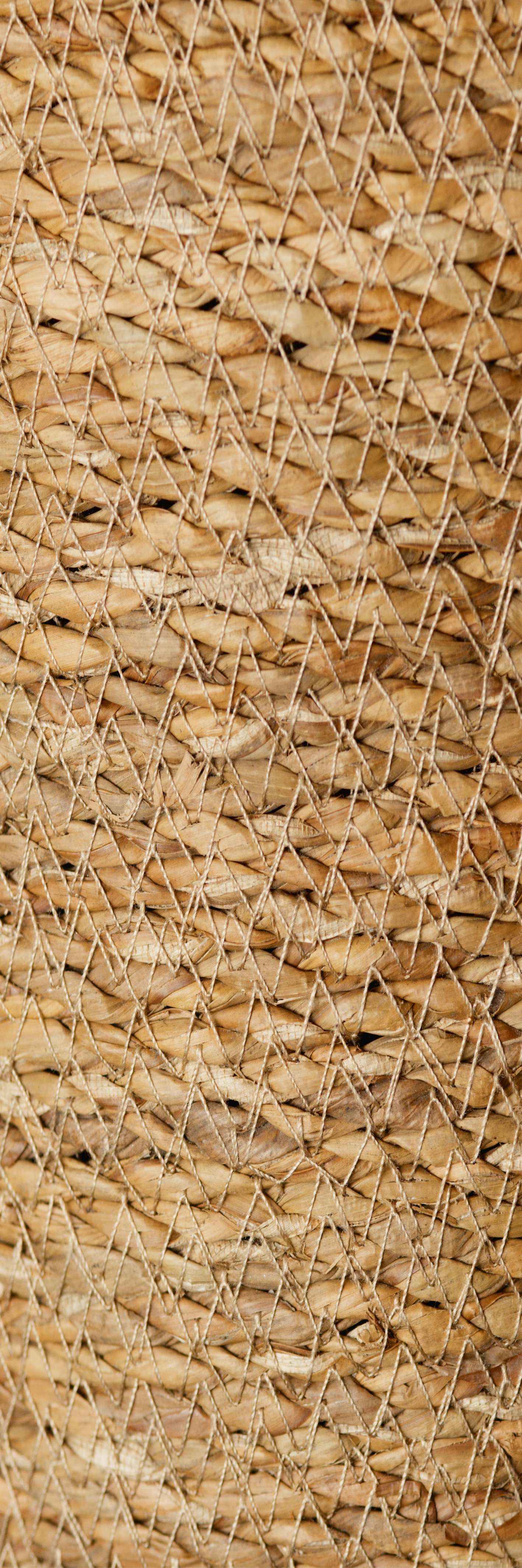 Brown vinyl rug in light wood-style wicker - TenStickers