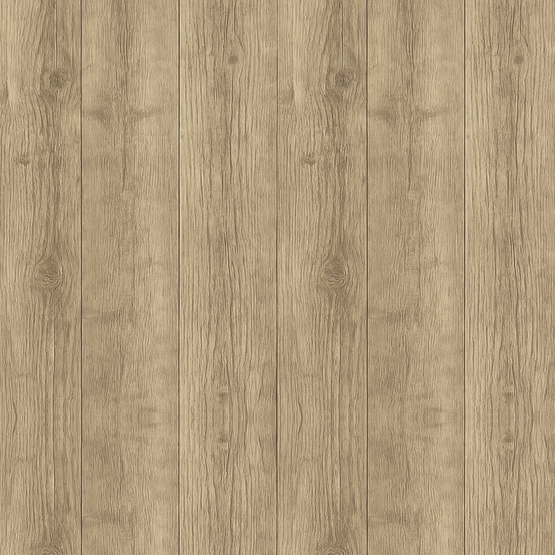 Brown vinyl rug in natural sanded oak vertical - TenStickers